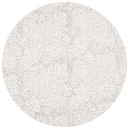 Safavieh 5 x 5 ft. Micro-Loop Round Handmade Wool Rug Beige MLP539B-5R